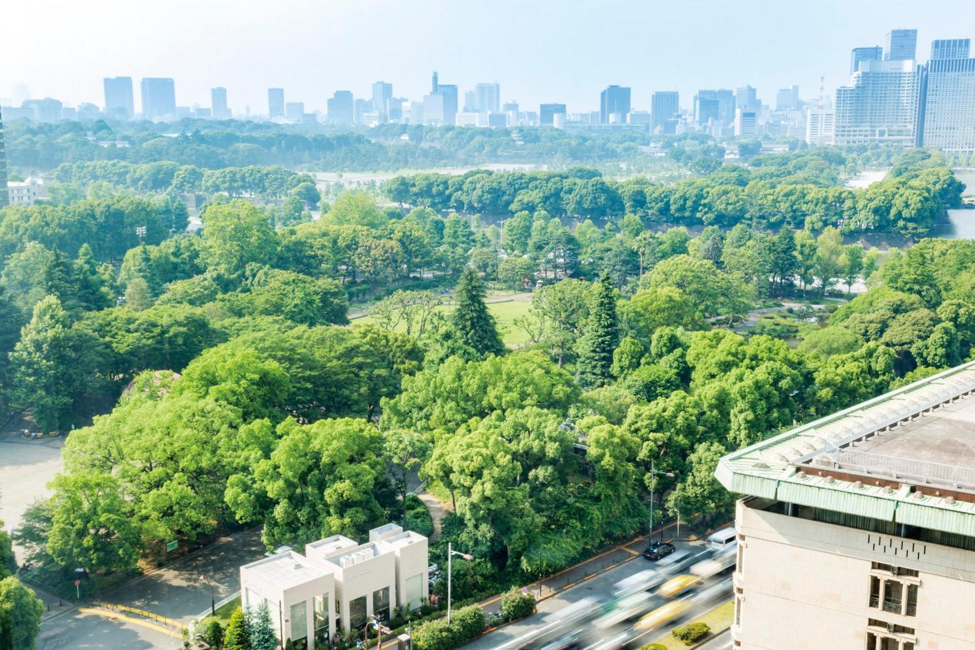 Imperial Hotel Prefektura Tokio Exteriér fotografie View of the park from the west